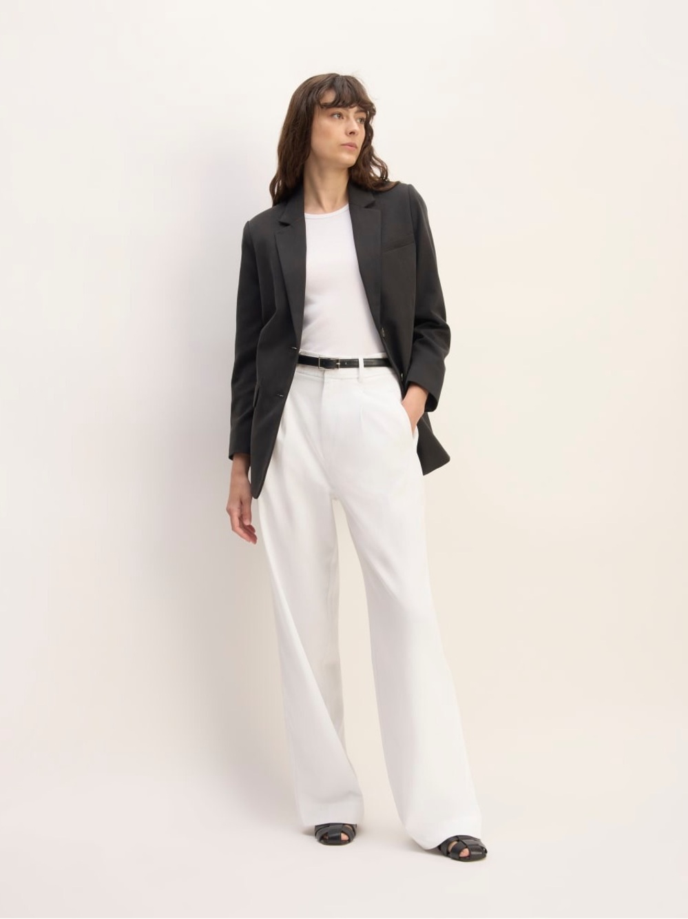 New Everlane THE DRAPER PLEATED PANT IN BUTTERSMOOTH White Size 8S